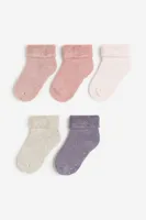 5-pack Non-slip Terry Socks