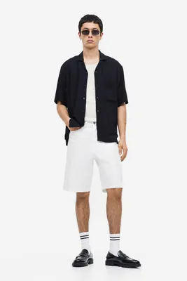 Loose Fit Twill Shorts