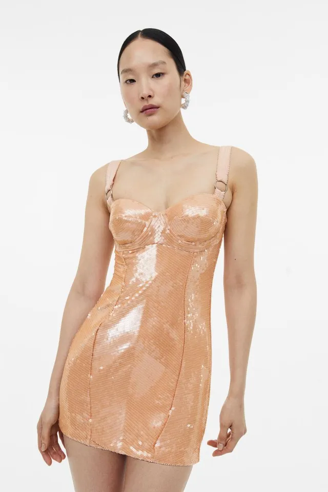 Sequined Mini Camisole Dress