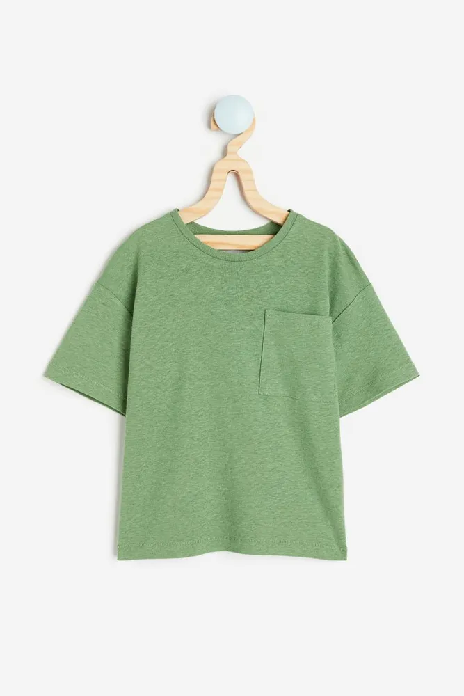 Linen-blend T-shirt