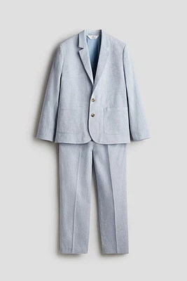 Linen-blend Suit