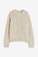 Wool-blend Cable-knit Sweater