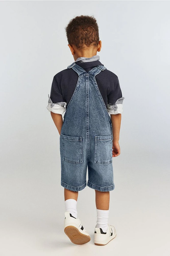 Denim Overall Shorts