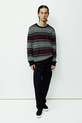 Regular Fit Jacquard-knit Sweater