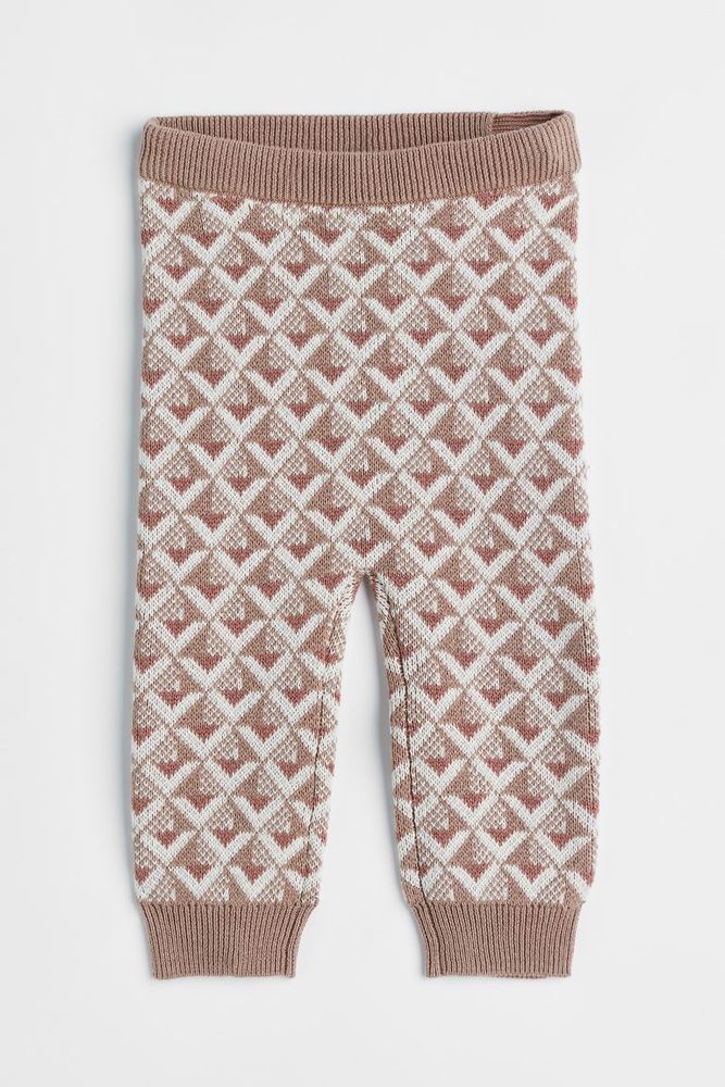 Jacquard-knit leggings