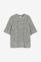 Wool-blend Cable-knit Sweater