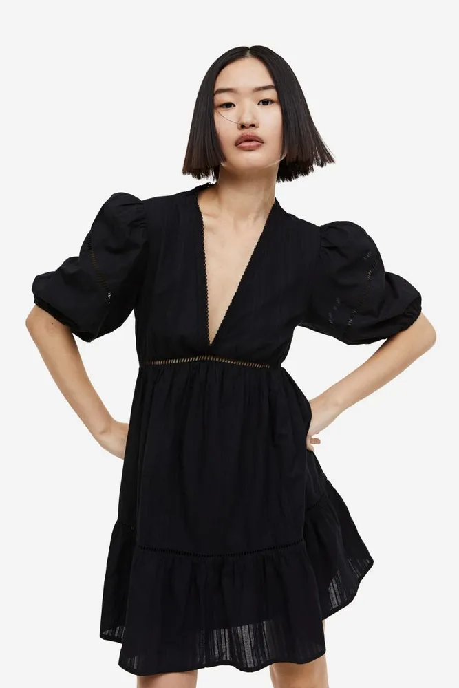 H&M Voluminous Lace-detail Dress