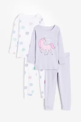2-pack Printed Cotton Jersey Pajamas