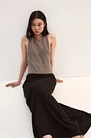 Ladder-stitch-look Knit Skirt