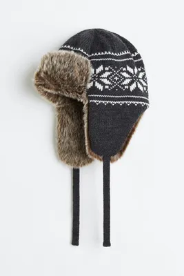 Warm-lined Earflap Hat