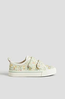Floral-patterned Canvas Sneakers