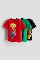 3-pack Printed T-shirts