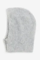 Rib-knit Wool-blend Balaclava