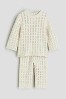 2-piece Pointelle-knit Set