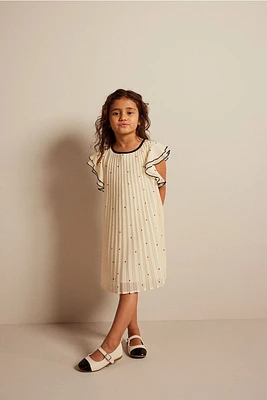 Pleated A-line Dress