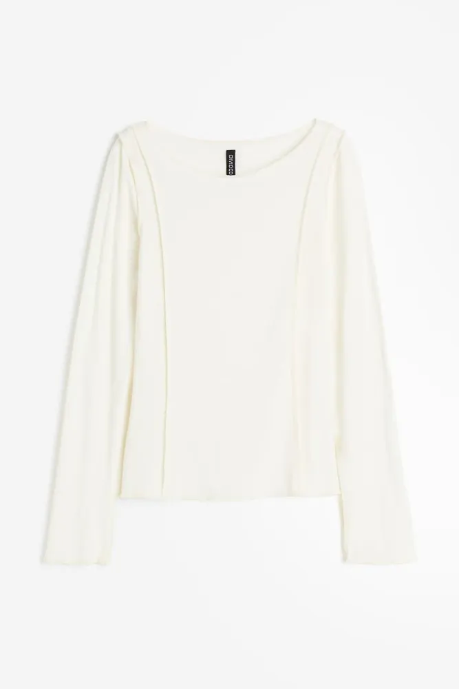 H&M Long-sleeved Top with Flatlock Seams