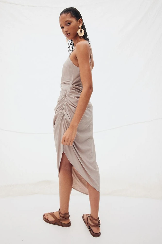 Draped Asymmetric Dress