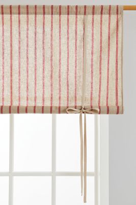 Linen-blend Roll-up Curtain