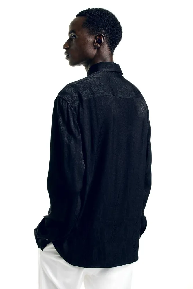 H&M Regular Fit Jacquard-weave Shirt