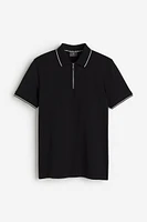 Slim Fit Half-zip Polo Shirt