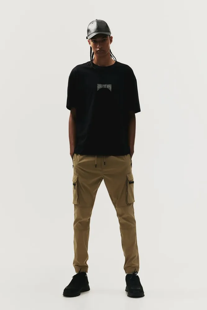 Slim Fit Cropped Cargo Pants
