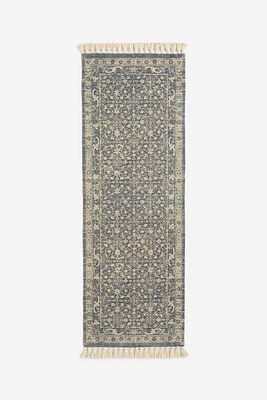 Patterned Rug with Fringe