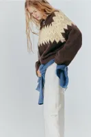 Jacquard-knit Sweater