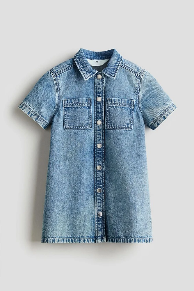 A-line Denim Shirt Dress