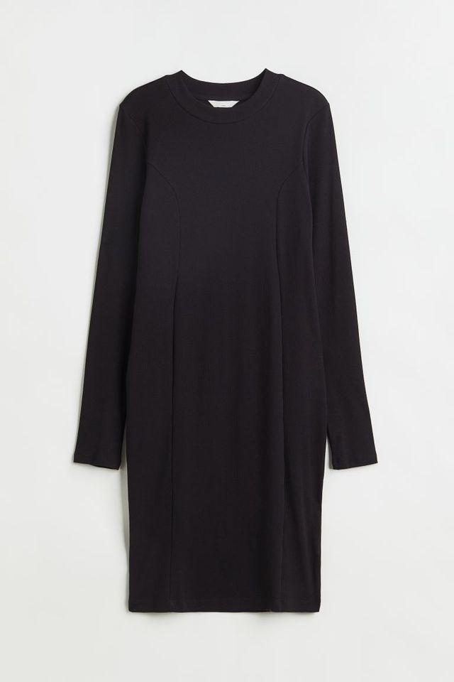 MAMA Ribbed Jersey Dress