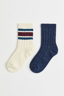 2-pack Jacquard-knit Socks