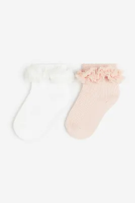 2-pack Tulle-trimmed Socks
