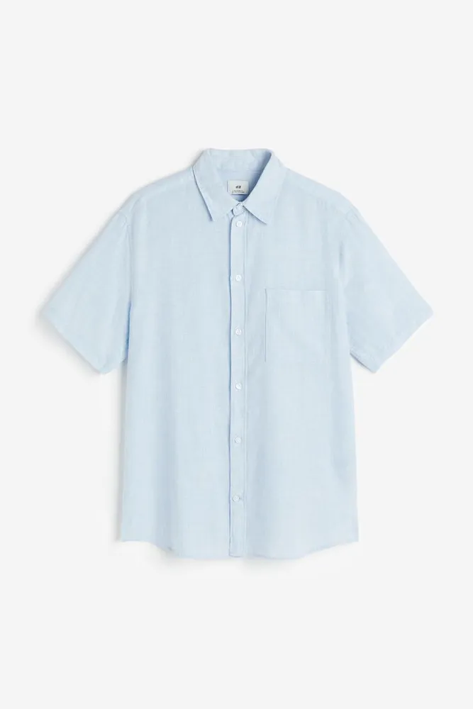 Regular Fit Short-sleeved Cotton Shirt
