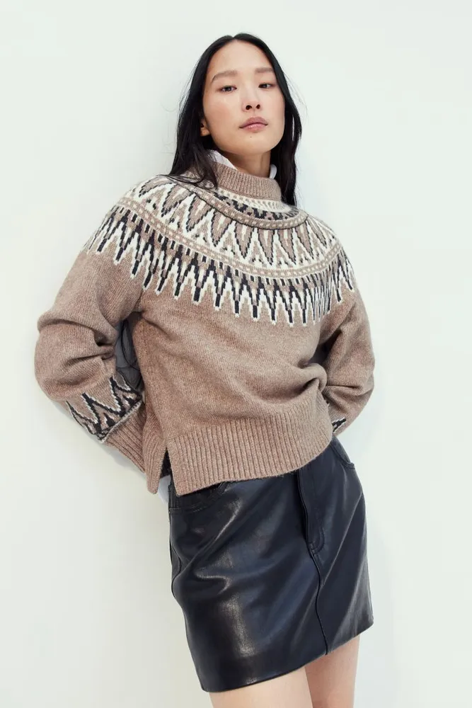 Jacquard-knit Sweater