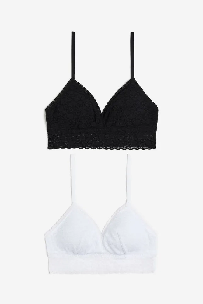 2-pack padded cotton bras