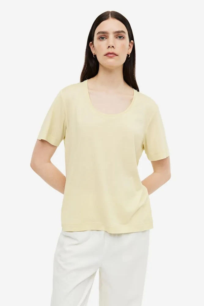 Silk-blend T-shirt