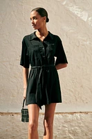 Textured Jersey Romper