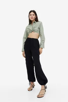 Drawstring-detail Cargo Pants