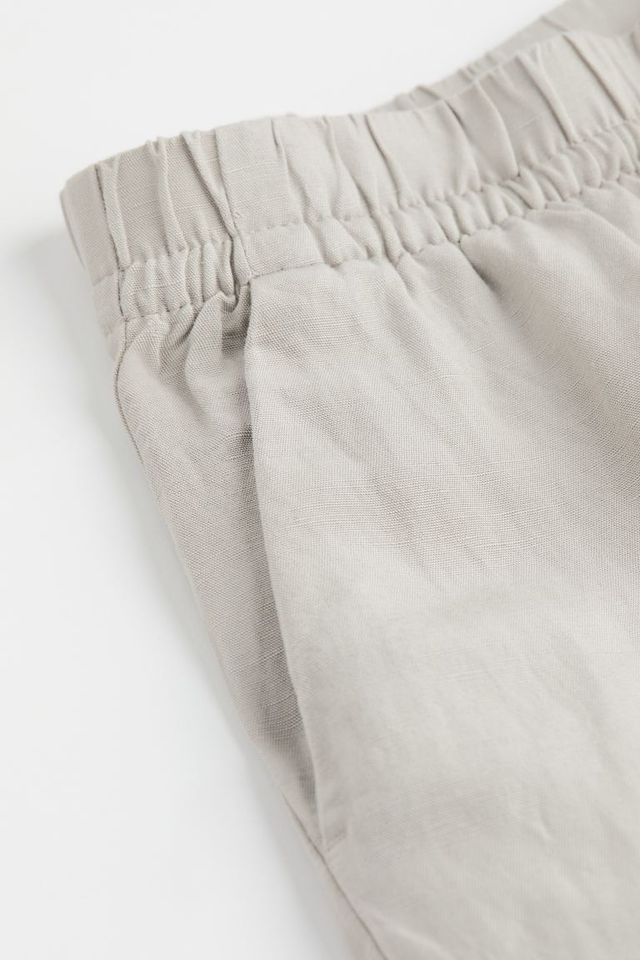 LINEN PULL-ON PANTS, NATURAL