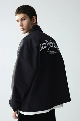 Loose Fit Water-repellent Coach Jacket