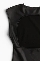 Open-back Cap-sleeved Bodysuit