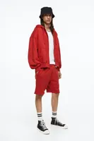 Oversized Fit Hooded Cotton Jacket