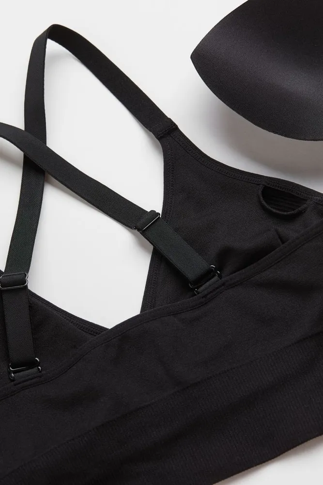 DryMove™ Medium Support Sports bra - Black - Ladies
