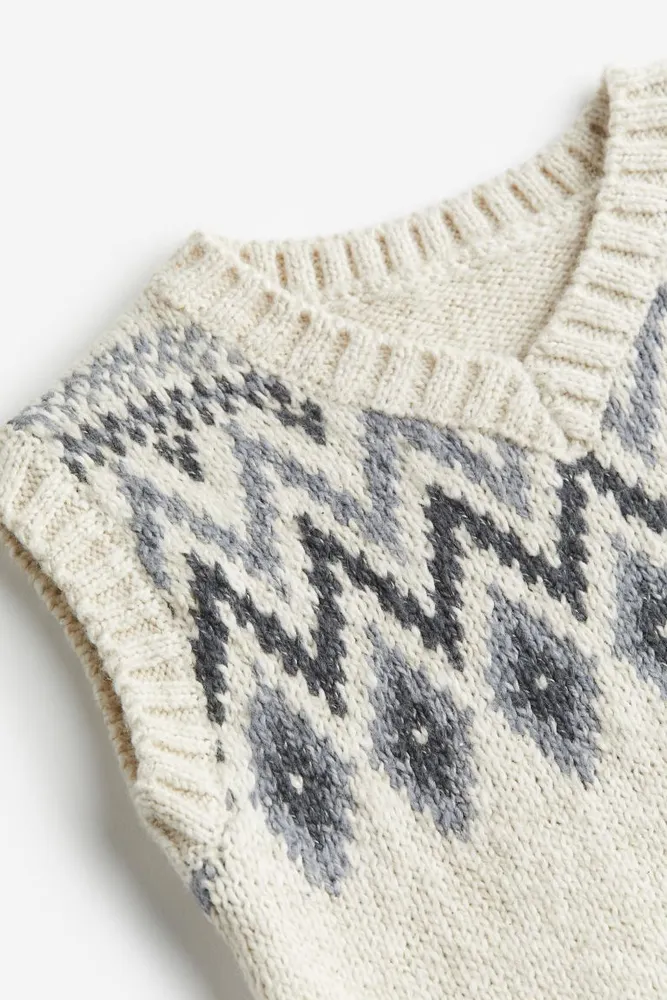 Jacquard-knit Sweater Vest