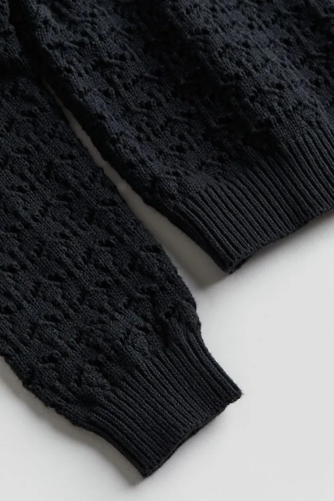 Pointelle-knit Sweater