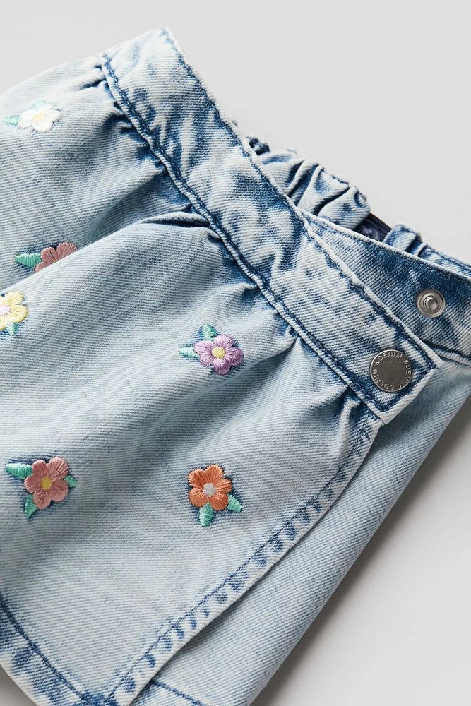 Embroidery-detail Skort