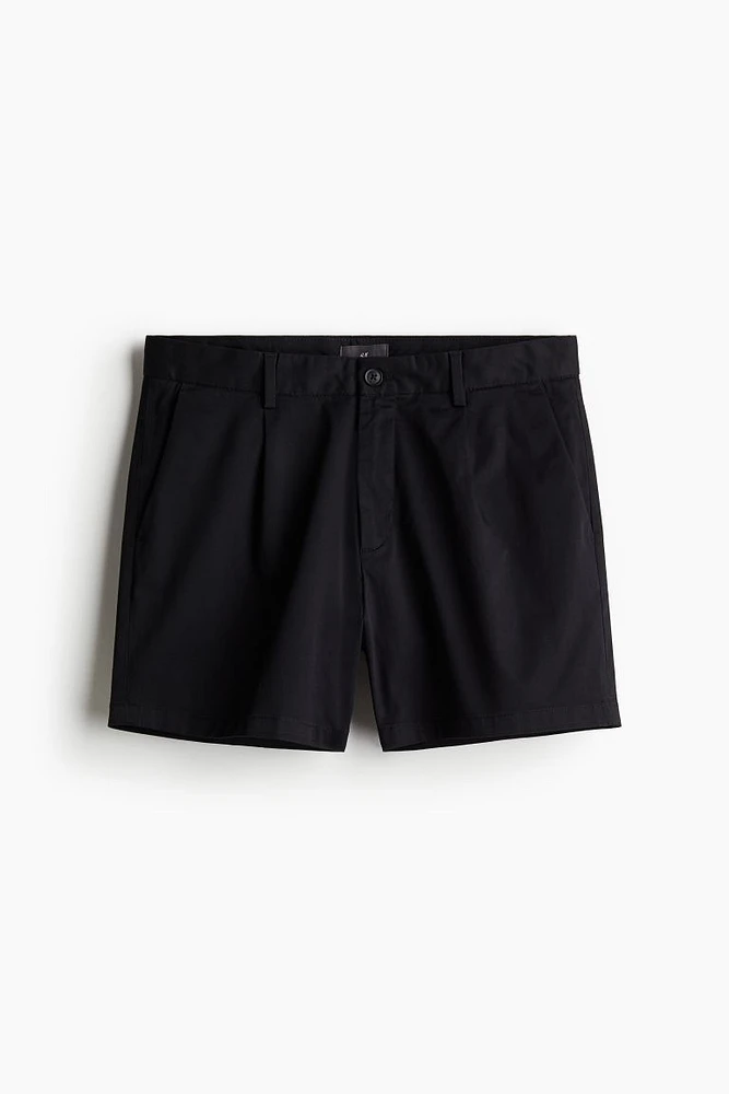 Regular Fit Pleat-detail Shorts