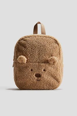 Appliquéd Teddy Fleece Backpack