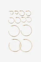 6 Pairs Hoop Earrings