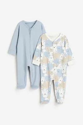 2-pack Zip-up Pajama Jumpsuits