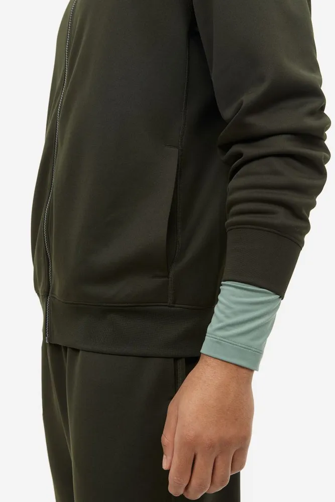 DryMove™ Reversible Track Jacket - Black/patterned - Men